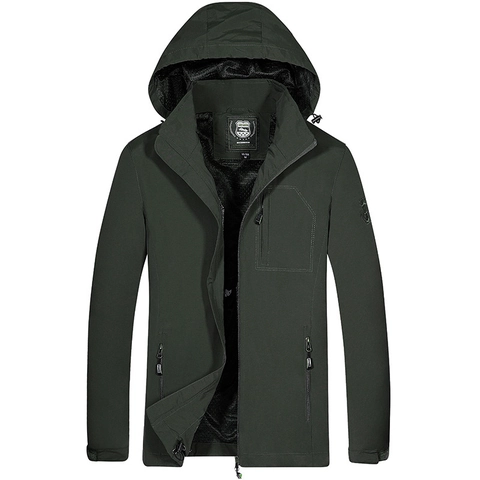 Ανδρικό Casual Outdoor Τζάκετ με Κουκούλα Αντιανεμικό Αδιάβροχο Φαρδιά Γραμμή Παλτό Πεζοπορίας Μόδα Μεγάλα Μεγέθη Ανδρικά Εξωτερικά Ενδύματα