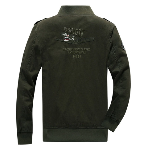 Herren Militär Bomberjacke Baumwolle Casual Multi Taschen Windjacke Taktische Fliegerjacke Für Männer Urbaner Stil Stickerei