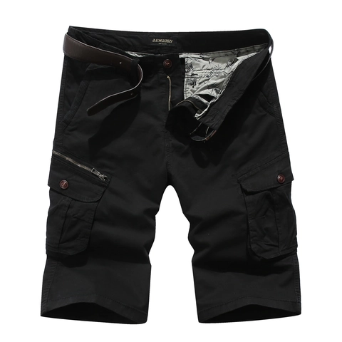 Pantaloncini Cargo Casual da Uomo in Cotone Multitasche All'aperto Traspirante Pantaloncini da Lavoro Con Cintura Moda Estiva