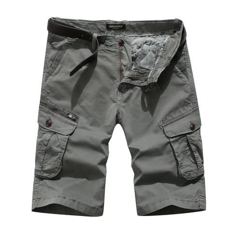 Pantaloncini Cargo Casual da Uomo in Cotone Multitasche All'aperto Traspirante Pantaloncini da Lavoro Con Cintura Moda Estiva