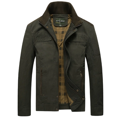 Giacca Casual da Uomo con Colletto in Piedi in Cotone Antivento Cappotto Workwear per Viaggi Quotidiani Taglie Forti Vestibilità Larga