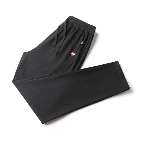 Herren Casual Straight Leg Jogginghose Lockere Passform Dünne Baumwolle Sporthose Mit Dreifarbigem Streifen Kordelzug