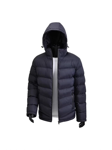 Herren Gesteppte Wattierte Jacke Wintermantel Mit Kapuze Lässige Lockere Warme Oberbekleidung Nylonhülle Polyesterfüllung