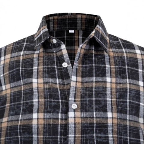 Men Plaid Flannel Shirt Long Sleeve Button Down Casual Workwear Top Classic Checkered Pattern Soft Regular Fit For Men