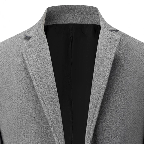 Chaqueta Blazer Casual para Hombre Solapa de Muesca Monopetto Ajuste Ceñido Chaqueta de Poliéster Suave para Negocios