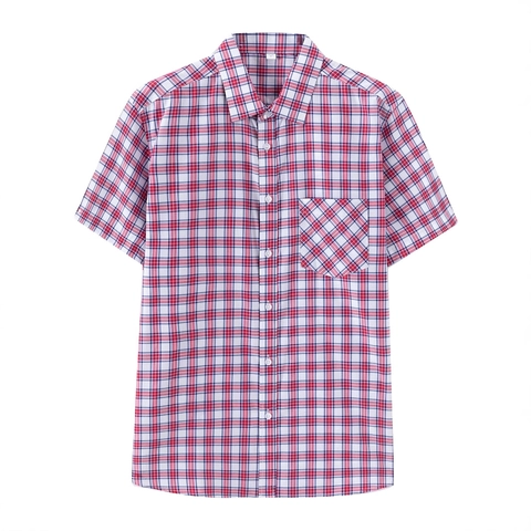 Herren Klassisches Karomuster Kurzarm Hemd Business Casual Reguläre Passform Button Down Kariertes Top Mit Tasche US Größe