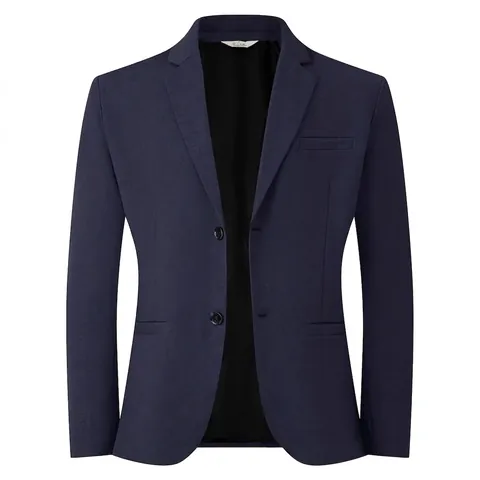 Giacca da Uomo Casual Slim Fit Business Revers a Dente Monopetto in Poliestere Versatile No Stiro Blazer Sportivo Capispalla