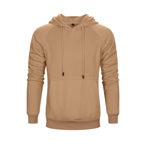 Men's Casual Solid Color Hoodie Streetwear Hip Hop Pullover Raglan Sleeves Kangaroo Pocket Soft Cotton Blend Sweatshirt