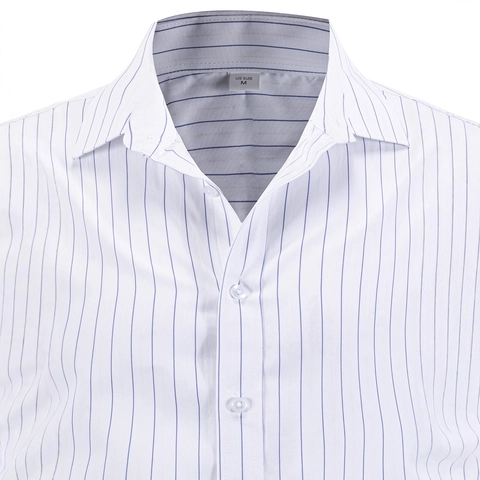 Men's Business Casual Striped Shirt Long Sleeve Turn Down Collar 70% Polyester 30% Rayon Comfortable Simple Daily Top