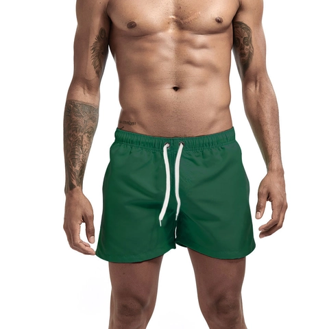 Herren Schnelltrocknende Badeshorts Polyester Elasthan Elastischer Bund Kordelzug Strandshorts Leicht Atmungsaktiv Laufshorts Für Herren