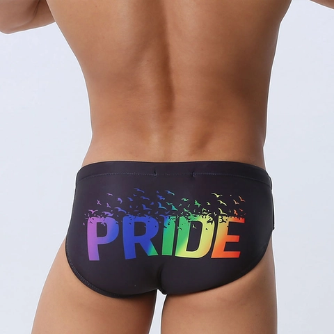 Herren Pride Regenbogen Druck Badehose Schnelltrocknend Elastisch Sexy Love Is Love Strand Badeshorts Sport Bademode Für Männer