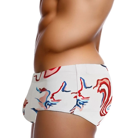 Herren Schnelltrocknende Badehose Digitaldruck Abstraktes Muster Atmungsaktive Elastische Boardshorts Für Strand Schwimmbad