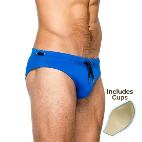 Herren Sexy Badehose Mit Niedriger Taille Und Kordelzug Einfarbig Schnelltrocknend Nylon Schwimmbekleidung Mit Herausnehmbarer Polsterung