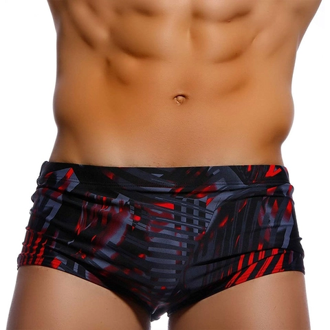 Costume da Bagno Boxer da Uomo Con Stampa Geometrica Astratta Con Imbottitura Rimovibile Asciugatura Rapida Alta Elasticità Pantaloncini da Spiaggia