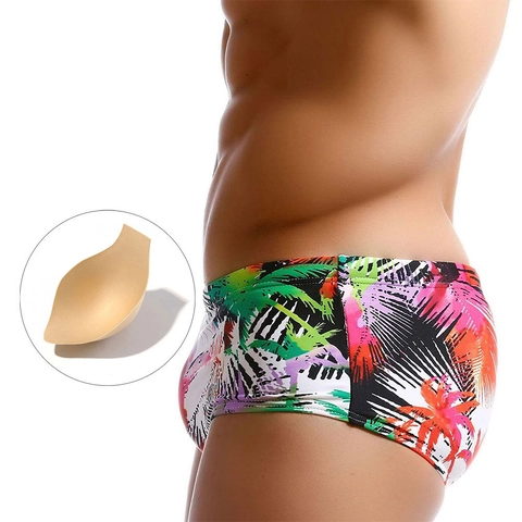Herren Badehose Tropischer Kokospalmen Druck Bunter Tintenspritzer Strandshorts Atmungsaktiv Schnelltrocknend Nylon Bademode Mit Herausnehmbarer Polsterung Für Herren