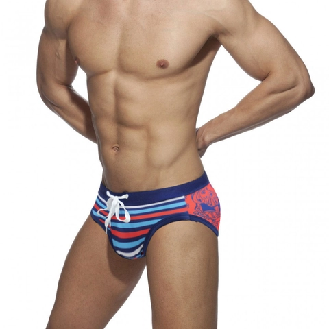 Maillot de Bain Sexy pour Hommes Rayé Imprimé Dessin Animé Style Tatouage Old School Séchage Rapide avec Cordon