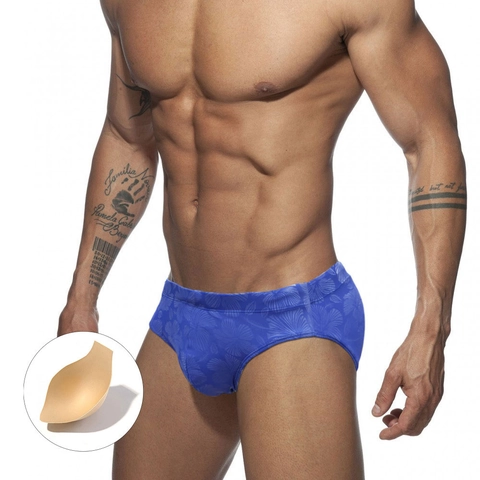 Costume Da Bagno Uomo Con Stampa Tropicale E Imbottitura Rimovibile Asciugatura Rapida Vita Bassa Slip Da Nuoto Per Uomo
