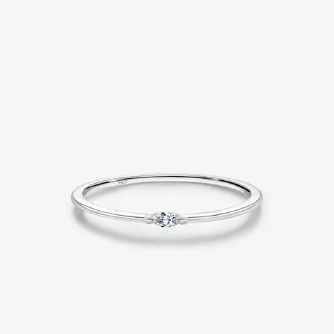 Marquise Cut Moissanite Ring 925 Sterling Silver Minimalist Line Band Stackable Jewelry For Women Anniversary Finger Ring GRA