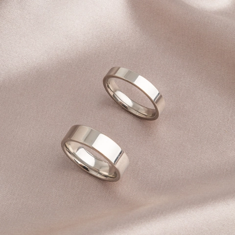 Minimalistischer Edelstahl Polierter Bandring Für Herren Damen Schlichter Einfacher Comfort Fit Schmuck Geschenk Silber Ring