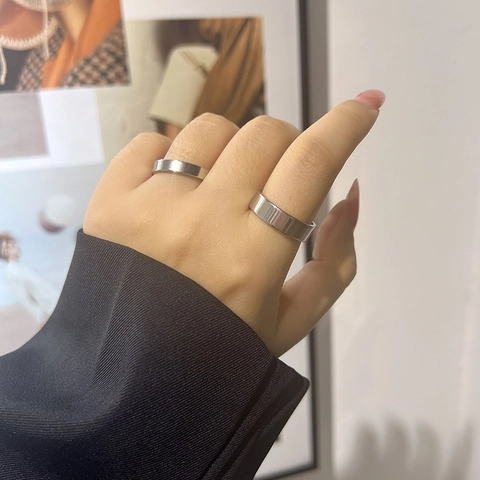 Minimalistischer Edelstahl Polierter Bandring Für Herren Damen Schlichter Einfacher Comfort Fit Schmuck Geschenk Silber Ring