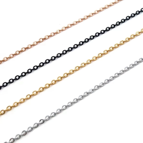Minimalist Stainless Steel Cross Chain Necklace For Women 18K Gold Rose Gold Black Silver Electroplated Jewelry Accessories
