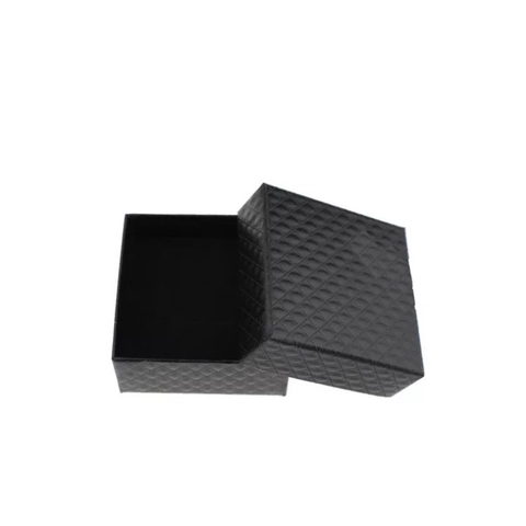 Rautenmuster Papier Schmuckschatulle Schwarz Geschenkverpackung Für Halskette Ohrring Anhänger Aufbewahrung Display Etui