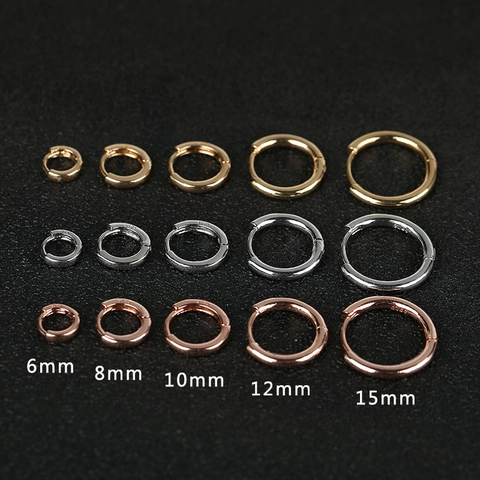 Minimalistische Kupfer Creolen Für Damen Herren Mode Einfache Polierte Kreis Ohr Manschette Gold Silber Roségold Ohr Schmuck