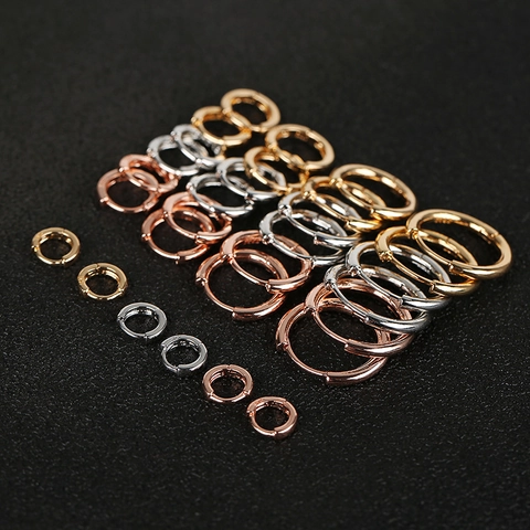 Minimalistische Kupfer Creolen Für Damen Herren Mode Einfache Polierte Kreis Ohr Manschette Gold Silber Roségold Ohr Schmuck