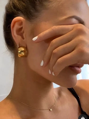 Chunky C-Shape Hoop Earrings For Women Geometric Copper Stainless Steel Gold Silver Plated Minimalist Fashion Jewelry