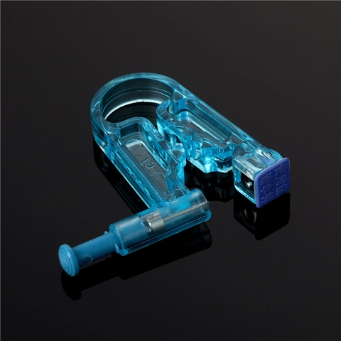 Professionele Wegwerp Steriele Oorpiercer Gun Unit Pijnloos Veiligheid Oorpiercing Tool Met Ingebouwde Roestvrijstalen Knop