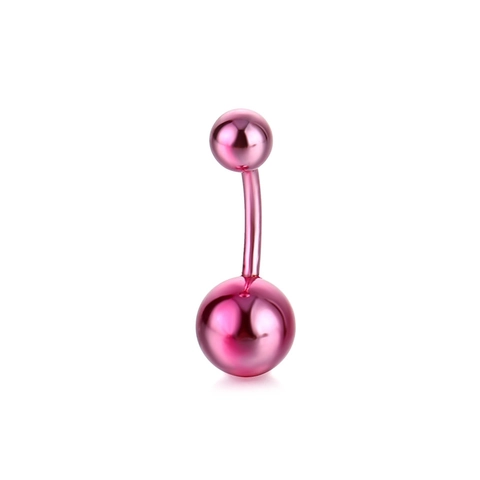 Mode 316L Chirurgenstahl Bauchnabelpiercing Doppel Kugel Gebogene Barbell Piercing Schmuck Für Damen Körper Dekoration