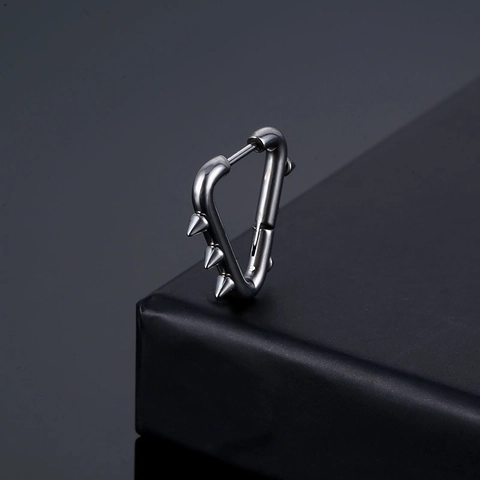 Punk Edelstahl Dreieck Nieten Ohrringe Für Herren Damen Chirurgischer Stahl Geometrischer Industrie Stil Schmuck