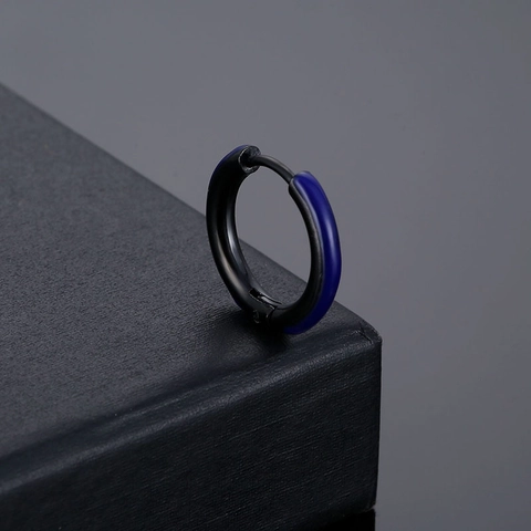 Minimalistische Edelstahl Huggie Creolen Für Damen Herren Emaille Tropföl Geometrische Runde Kreis Piercing Schmuck