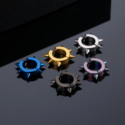 Punk Roestvrijstalen Spike Klinknagel Oorclip Zonder Piercing Oorbellen Voor Mannen Vrouwen Hiphop Gothic Sieraden Accessoires
