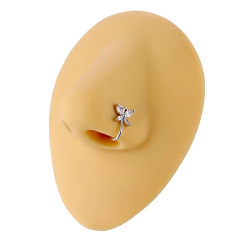 U-förmiger Nasenclip Edelstahl Ohne Piercing Strass Schmetterling Herz Krone Stern Mond Fake Nasenring Für Damen Herren Schmuck