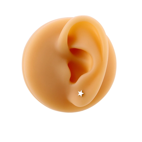 Minimalistische Edelstahl Ohrstecker Für Damen Herren Stern Blitz Geometrische Punk Flache Rückseite Gewinde Ohrring Schmuck