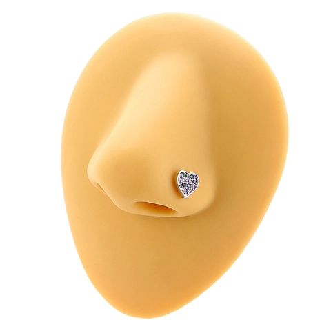 Sext 20G L-Form Kupfer Zirkonia Nasenstecker Für Damen Schmetterling Biene Regenbogen Katzenkralle Herz Piercing Schmuck