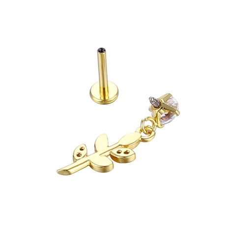 Edelstahl Labret Piercing Schmuck Kupfer Zirkonia Anhänger Lippenring Schmetterling Herz Kreuz Mond Stern Knorpel Stecker Schmuck