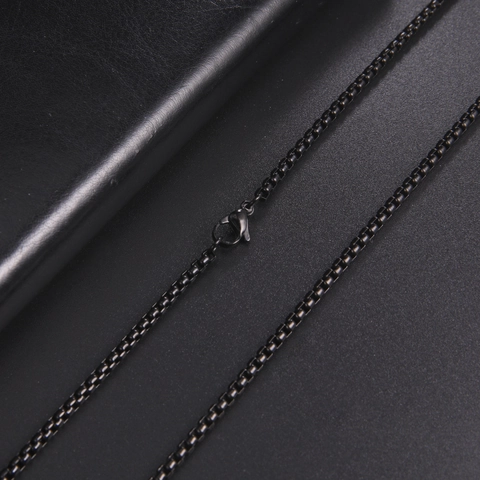 Collar Minimalista De Acero Inoxidable Cadena De Caja Cadena De Eslabones Cadena De Trigo Para Hombres Mujeres Oro Plata Negro Chapado Joyería Accesorios