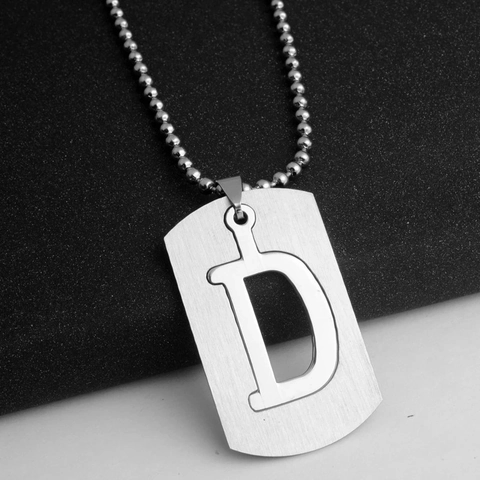 Roestvrij Staal Hol Alfabet Sleutelhanger Geborsteld Metaal Gepersonaliseerde Letter Tas Hanger Auto Sleutelhanger Cadeau