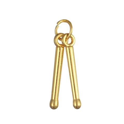 Alloy Drumstick Pendant Charms Antique Gold Silver Plated Musical Instrument Accessories For DIY Jewelry Making Necklace Bracelet