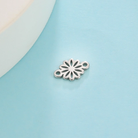 Hohle Gänseblümchen Blume Verbinder 304 Edelstahl Anhänger Charms Für DIY Schmuckherstellung Halsketten Armbänder Zubehör
