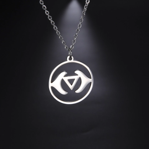 Minimalistische 304 Edelstahl Halskette Mit Geometrischem Hohlem Dreieck Chakra Symbol Yoga Meditationsschmuck Für Damen