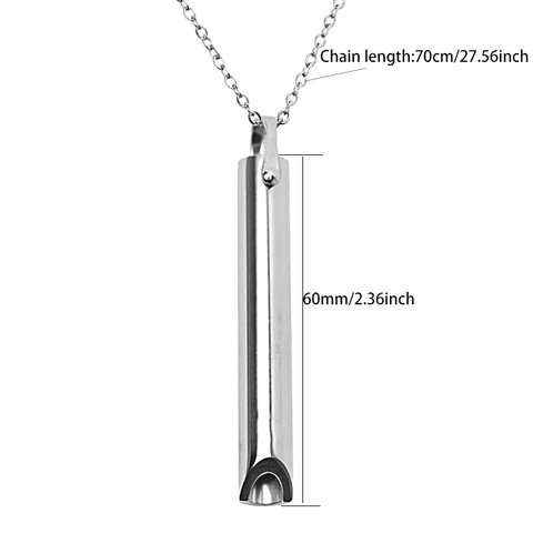 Collar de Respiración Consciente de Acero Inoxidable Colgante para Aliviar el Estrés y la Ansiedad Regalo de Meditación