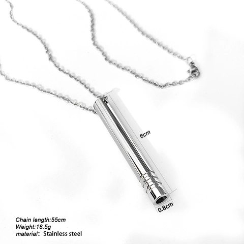 Collar de Respiración Consciente para Aliviar el Estrés y la Ansiedad Colgante de Meditación de Acero Inoxidable Joyería para Hombre y Mujer
