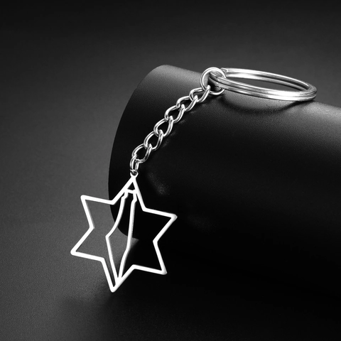 Portachiavi In Acciaio Inossidabile Stella Di David Mappa Di Israele Ciondolo Cavo Personalizzato Gioielli Per Uomo Donna