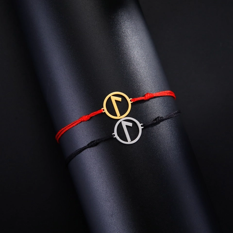 Nordische Rune Edelstahl Geflochtenes Seil Armband Für Herren Damen Verstellbare Schnur Charm Armband Wikinger Odin Schmuck Geschenk