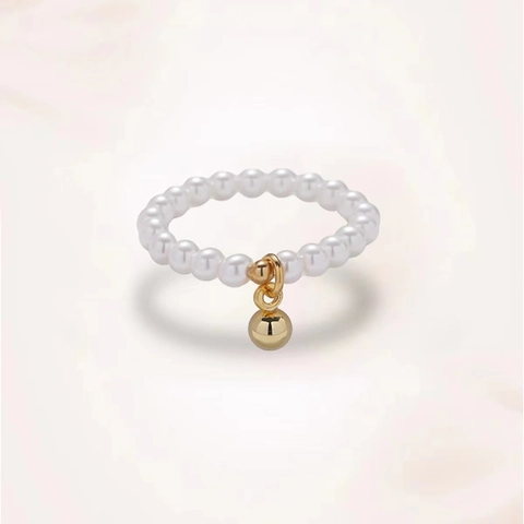 Handgefertigter Künstliche Perlen Ring Für Damen Minimalistisches Design Naturstein Achat Zirkon Amethyst Eleganter Elastischer Fingerring Schmuck