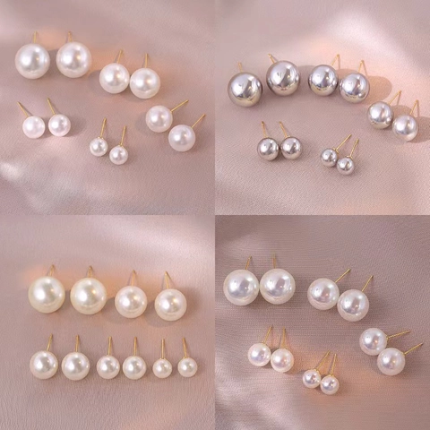 Elegante Muschelperle Ohrstecker Mit 925 Sterlingsilber Ohrstecker-Stift Französischer Retro Minimalistisch Damen Schmuck