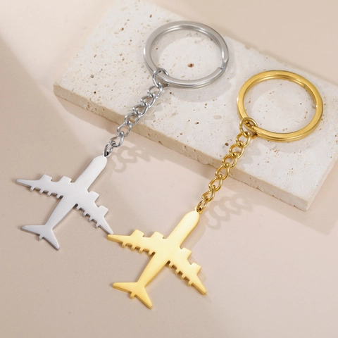 304 Edelstahl Flugzeug Schlüsselanhänger Flugzeuganhänger Schlüsselring Für Piloten Reiseliebhaber Damen Herren Modeschmuck Geschenk